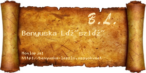 Benyuska László névjegykártya