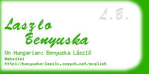 laszlo benyuska business card
